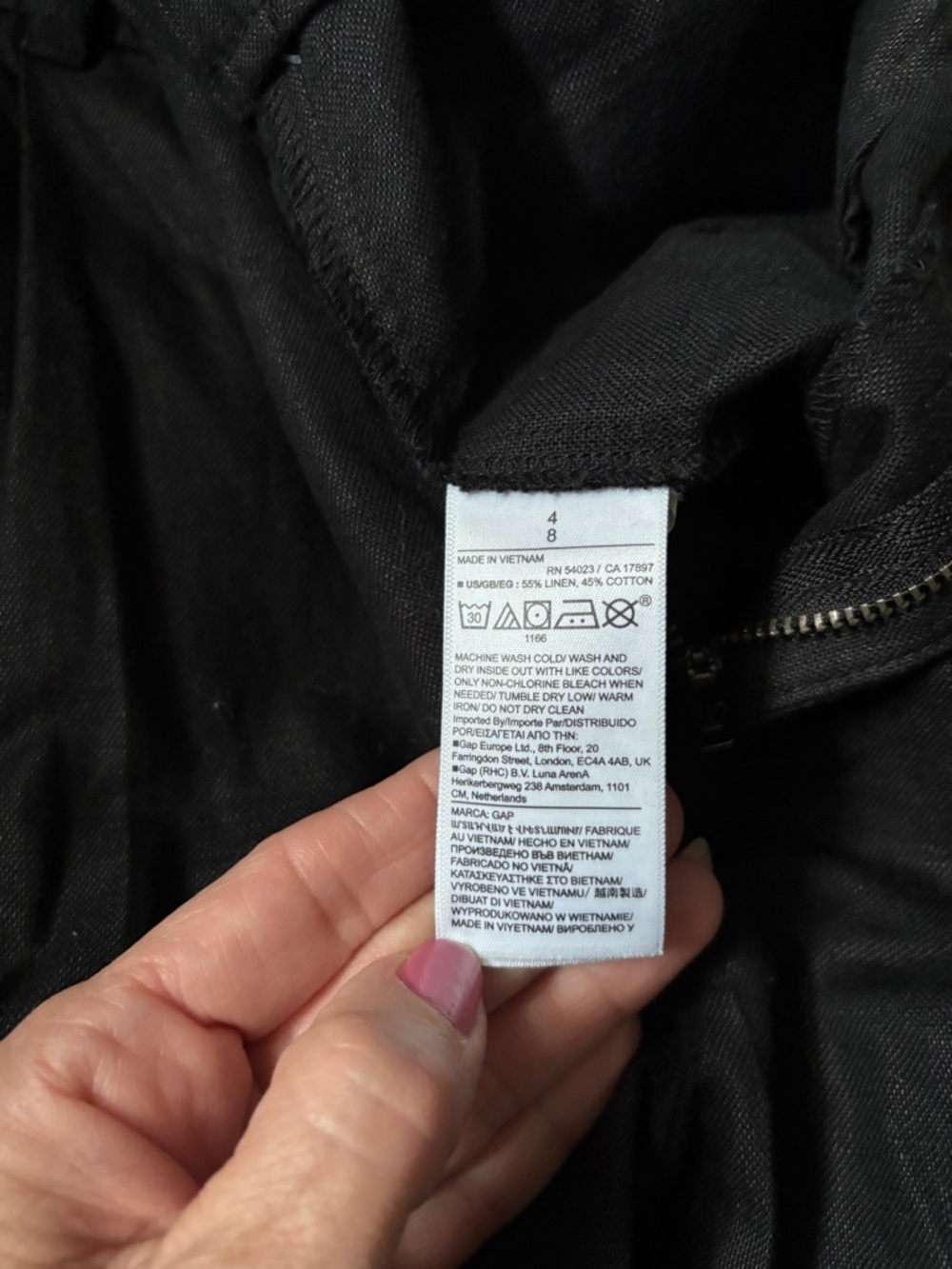 NEW GAP  Black 365 High Rise Pleated Trousers Wide Leg Pants 90's Size 4 - Picture 5 of 11